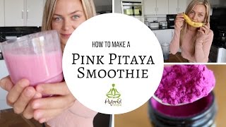 How to Make a Pink Pitaya Tropical Smoothie: Dragonfruit, Pineapple + Coco Milk