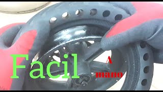 Introducir rueda maciza FÁCIL, Patinete electrico xiaomi M365