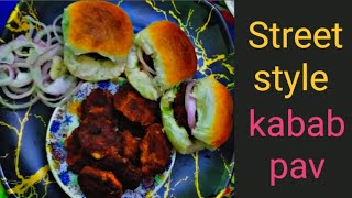 Mumbai Street style kabab pav|kache keeme ka kabab|chatpata aur mazedar|कबाब पाव मुंबई स्टाइल