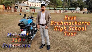 Royal Enfield Meteor 350 Supernova Blue,  East Brahmacharra High School visit