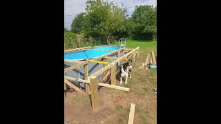 Sinking an over ground pool into the ground.