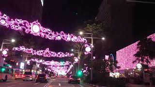 Driving Through Orchard Road Christmas Singapore 2018