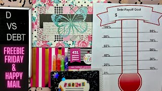 Freebie Friday debt tracker printable & happy mail featuring Erin Condren goodies from @yureliplans