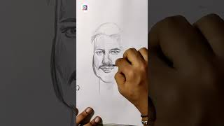 how to draw Male portrait sketch | #365dayschallenge Day317 #dailysketch #dailyshorts