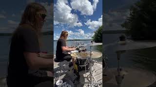 Jamming by the lake 🌞🥁 #drums #drumfill #mikeportnoy #drummer #drum  #doublebass #metaldrummer