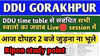 DDU new Time table | DDU new Exam date 2022 | ddu new update | DDU Aadmit card |@riponstudypoint