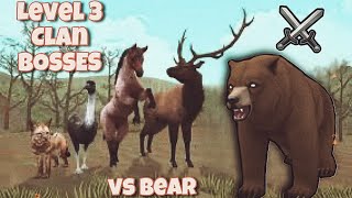 Wildcraft: Bear🐻 vs Level 3 Clan Bosses