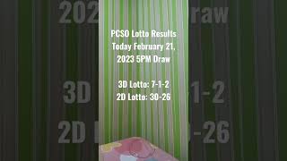 PCSO Lotto Results Today February 21, 2023 5PM Draw 3d lotto/ 2d lotto