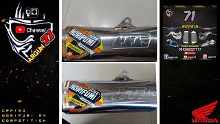 Knalpot norifumi rocket 4 penyok | repair dent silencer