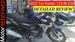 2023 Tvs Raider 125 Bt E20 OBD2 Review /On Road Price Features /Millage Redefined