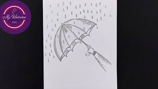 umbrella sketch with hand