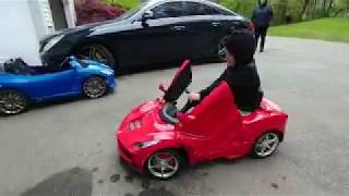 Kids Ride on Cars &  Supercars! Boys racing daddys McLaren!