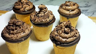 ✨Hot Chocolate brownie cake in biscuit cups||You won't find this yummy 🤤 recipe anywhere!Don't miss!