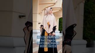 #shorts AULIA FASHION Set Gamis NAVISKA BLACK NUDE BATIK