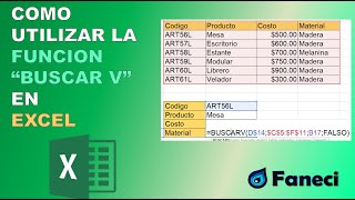 Ejemplo de cómo utilizar la Función BUSCARV en Excel✅