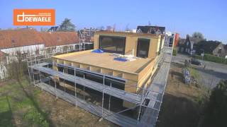 Opbouw houtskeletbouw kijkwoning De Pinte (timelapse)