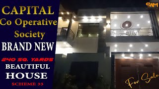 Brand New 240Sq. Yards House for Sale I Ground +1 I Karachi Capital CHS I Scheme 33