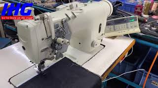 4 Automatic Double  (Twin)  Needle Sewing Machine Juki Straight knife Trimmer ( Denim Fabric)