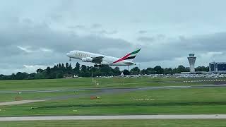 Airbus A380 take off from BHX