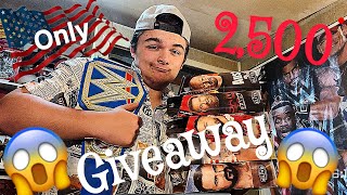 Official 2,500 Subscriber Giveaway Video (How To Enter )USA🇺🇸ONLY🔥🔥🔥🔥🔥🔥🔥🔥🔥