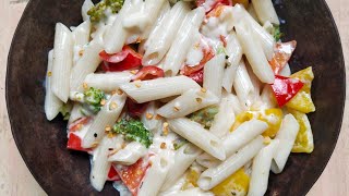 Veggie White Sauce Pasta by Yuvraj Narula and Sandhya Mirchandani