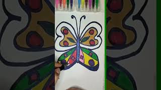 How to Draw a Butterfly Easily and Quickly #SHORT