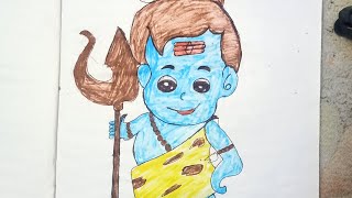 cute shiv ji drawing/#viral/#shorts/#trending