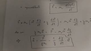 Relativita Ristretta: Forza e Accellerazione Relativistiche