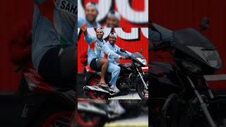 MS DHONI & INDIAN CRICKET TEAM BIKE RIDE CELEBRATION #msdhoni #viral #cricket #viralcricketvideos