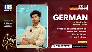 For the finest German Language Online/Offline Preparation, contact IRS Group