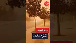 عاصفة رملية قوية بمدينة وجدة #عاصفة_رملية #وجدة #المغرب