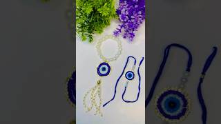 DIY Rakhi😍Evil Eye bhai-bhabhi rakhi #rakhi #diy #handmade #rakshabandhan