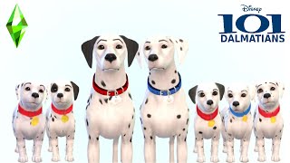 Pongo, Perdita, Patch, Lucky, Rolly, Penny And Freckles [101 Dalmations] : Create a Sim I Sims 4