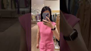 Maje pink dress. #clothes #fashion #beautifulclothes #maje #dress #pink