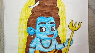 cute shiv ji drawing/#viral/#shorts/#trending