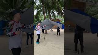 Tarping by the tides at Agdangan, Quezon Province. 🏕️🌊🔆