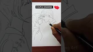 ✨ EASY COUPLE DRAWING ✨💔  #short #coupledrawing