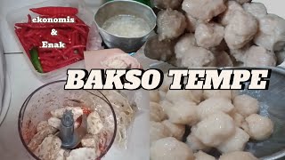 BAKSO TEMPE , ternyata tempe bisa dibuat bakso , bahan ekonomis dan enak rasanya