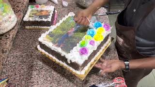 Photo Cake Design | photo Cake decoration | फोटो केक कैसे बनता है | Flowers decoration #photocake