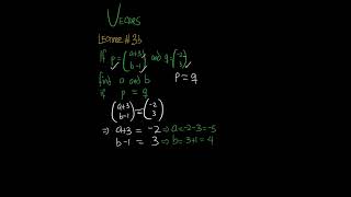 MATHEMATICS || Equality of Vectors | Lecture 3b | #maths