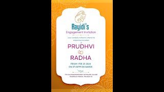 RAYIDIs Engagement Prudhvi With Radha