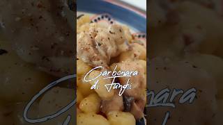 Carbonara di Funghi di Marco Rapo 🍽️ #duegiridolio #ricetta #food #short #recipe #pasta #foodcreator