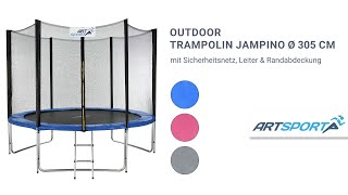 Outdoor Trampolin Jampino Ø 305 cm mit Sicherheitsnetz ARTSPORT