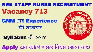 RRB Staff Nurse Recruitment 2024 | Railway Staff Nurse Recruitment 2024