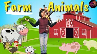 Farm Animals names and sounds for kids, Domestic animals | Preschool Learning with Kaashvi @WTalkOfficial