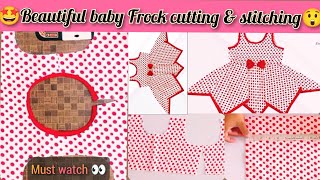 readymade Frock ghr me banae😱 beautiful baby frock cutting & stitching| zony clothing ideas#fashion