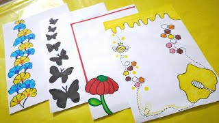 4 border design for project || Easy and beautiful || #diy #project @my universe