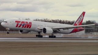 TAM Boeing 777-300ER landing at Frankfurt Airport | Airplanesloverr