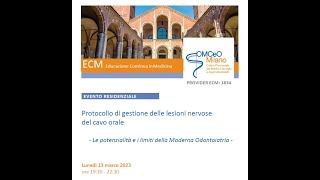 Evento ECM "Protocollo di gestione delle lesioni nervose del cavo orale"