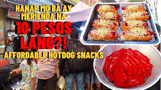 10 PESOS LANG may Merienda ka na! | Hotdog Snacks | Food Hug: The Fam Vlog